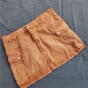 Re/Done Brown Denim Skort